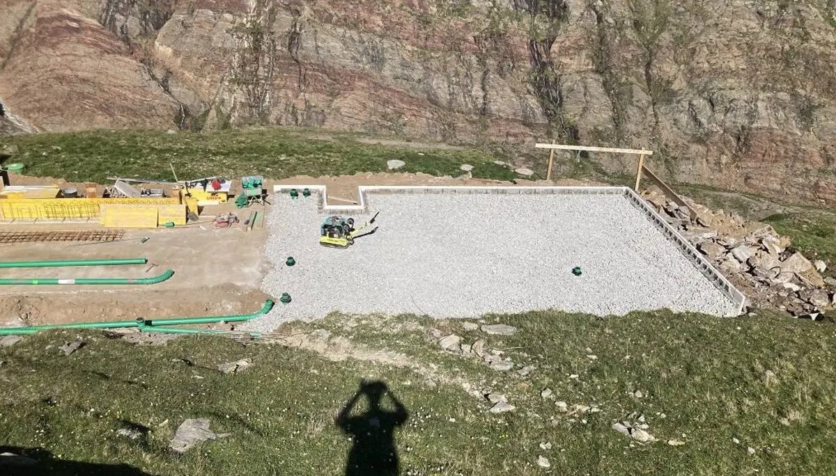 Überblick über das Fundament | © DAV Karlsruhe