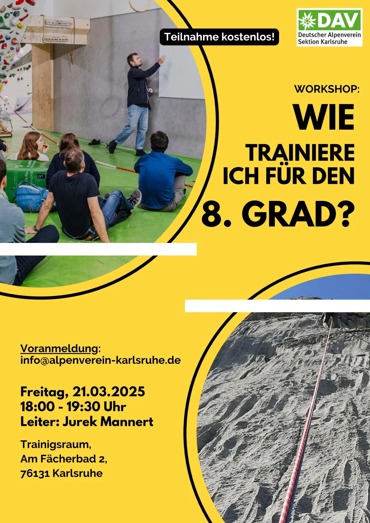 Workshop Wie Trainiere ich für den 8ten Grad | © DAV Karlsruhe