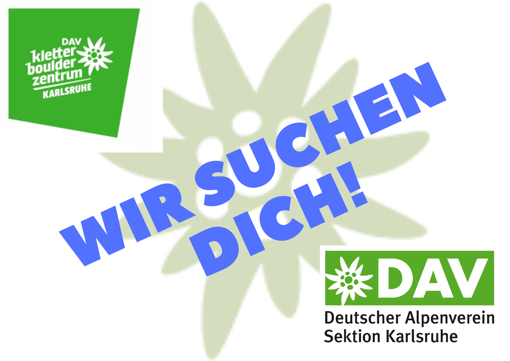 Wir suchen dich! | © DAV Karlsruhe DAV Karlsruhe | © DAV Karlsruhe
