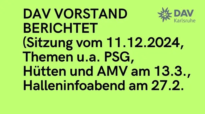 DAV KARLSRUHE | © DAV KARLSRUHE