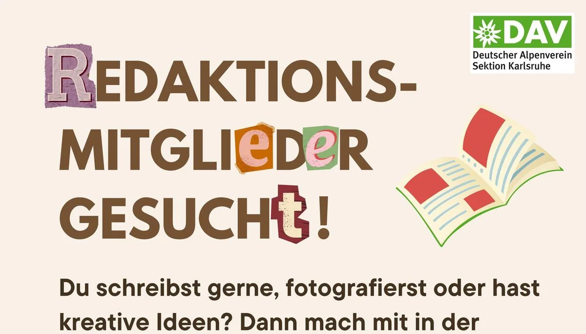 Redaktionsmitglieder gesucht | © DAV Karlsruhe