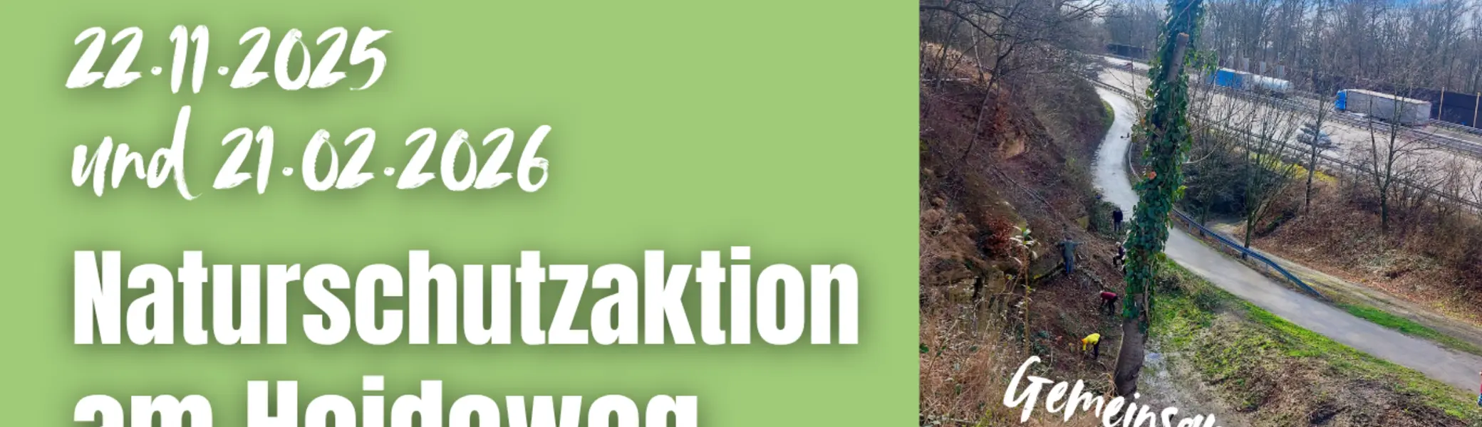 Titelgrafik Naturschutzaktion 22.11.2025 und 21.02.2026 | © DAV Karlsruhe