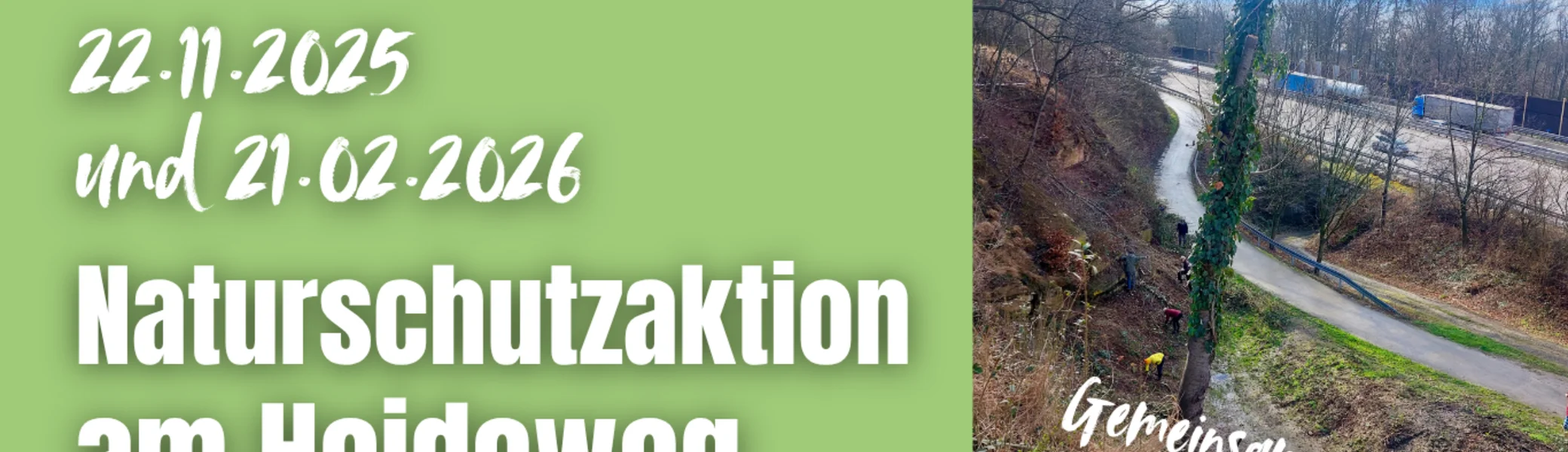Titelgrafik Naturschutzaktion 22.11.2025 und 21.02.2026 | © DAV Karlsruhe