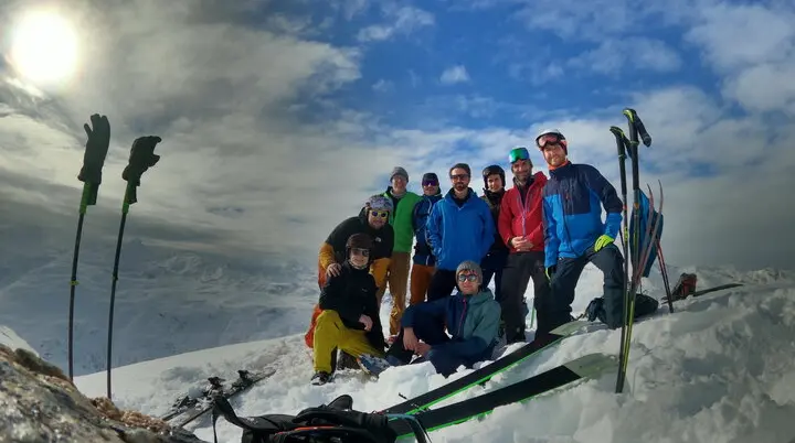 Gruppenfoto auf dem Berg | © DAV Karlsruhe
