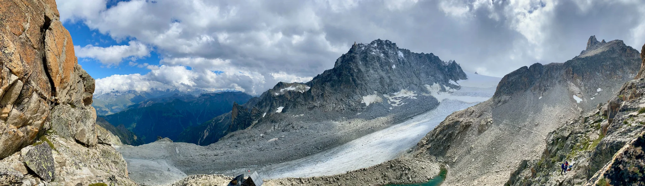 Panoramafoto Le Portalet - Ausblick vom Hüttengrat der Cabane d' Orny | © DAV Karlsruhe