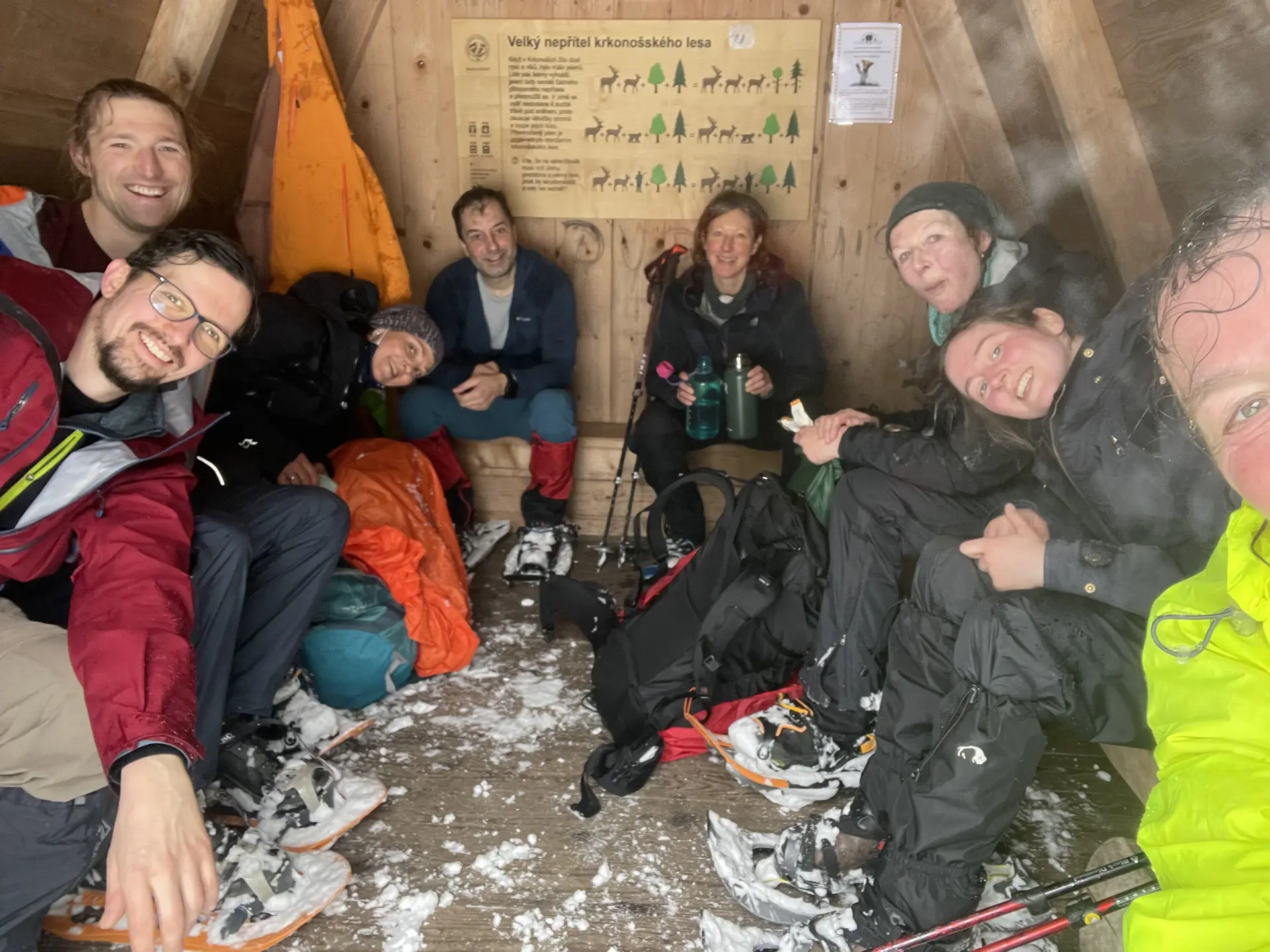 Gruppenfoto im Shelter | © DAV Karlsruhe / Maurus Bauer